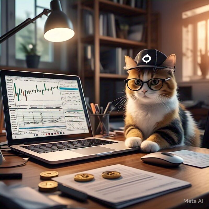 cat with crypto