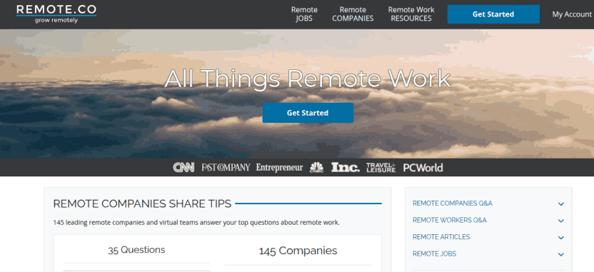 Remote.co: Curated remote jobs and resources for remote work success